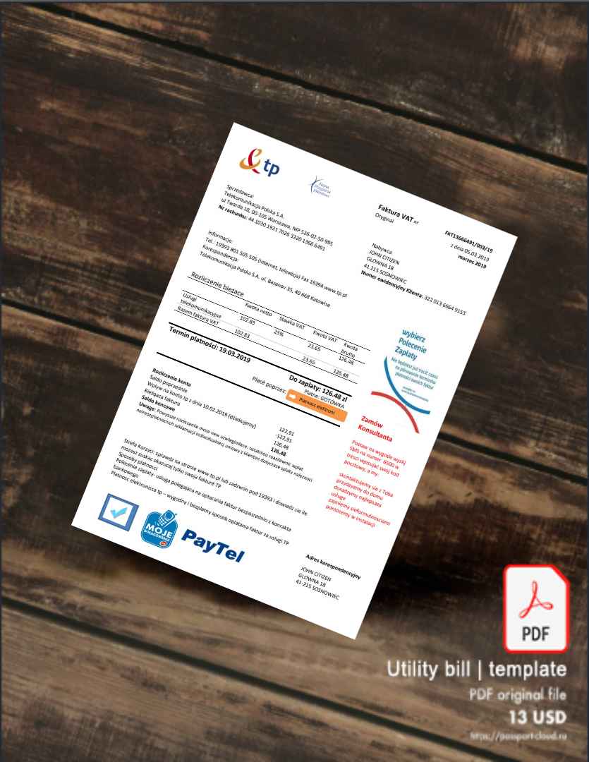 Utility bill | Albanian Power | Albania